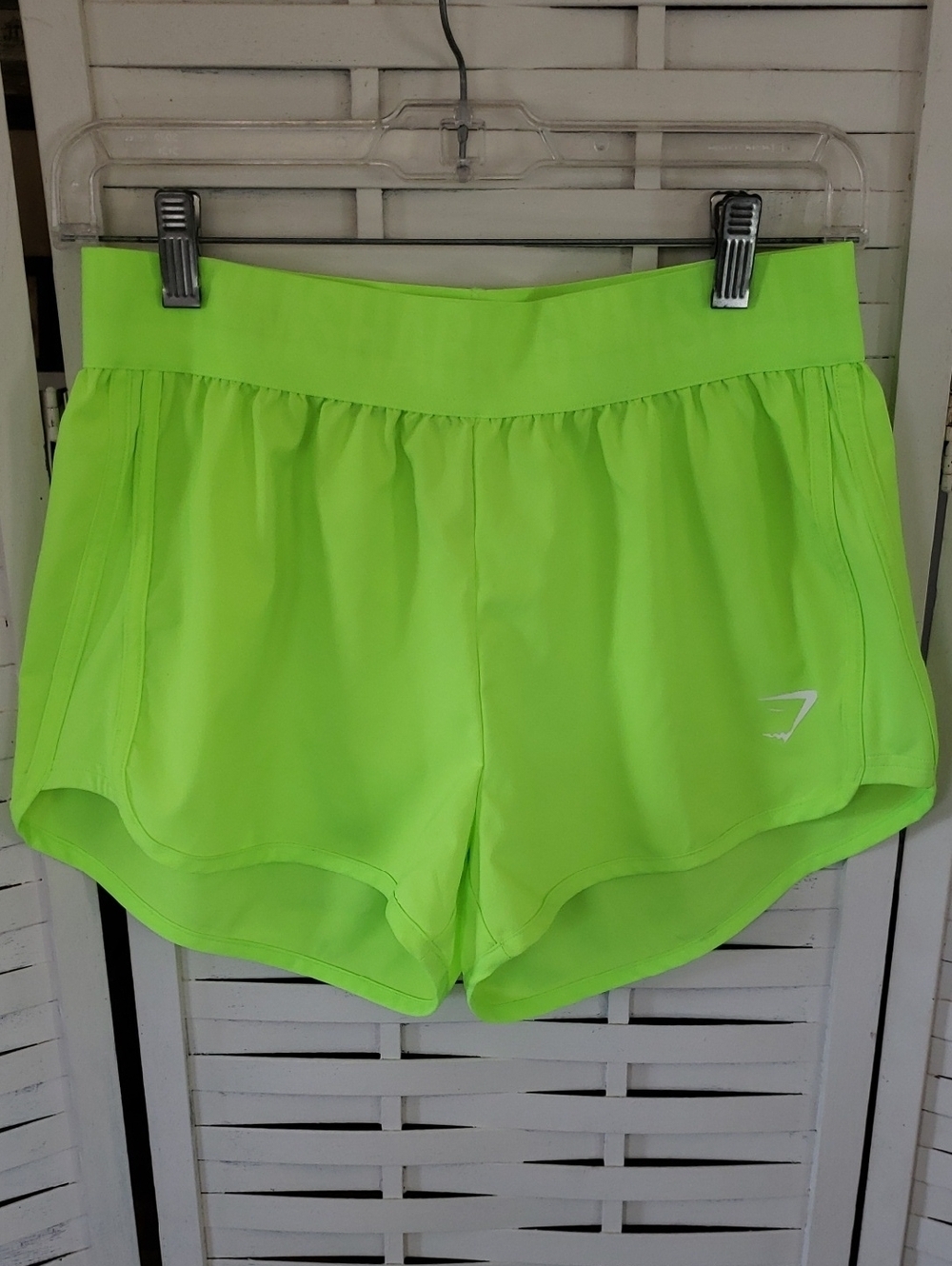 Gymshark Women's Neon Lime Athletic Running Shorts Size S